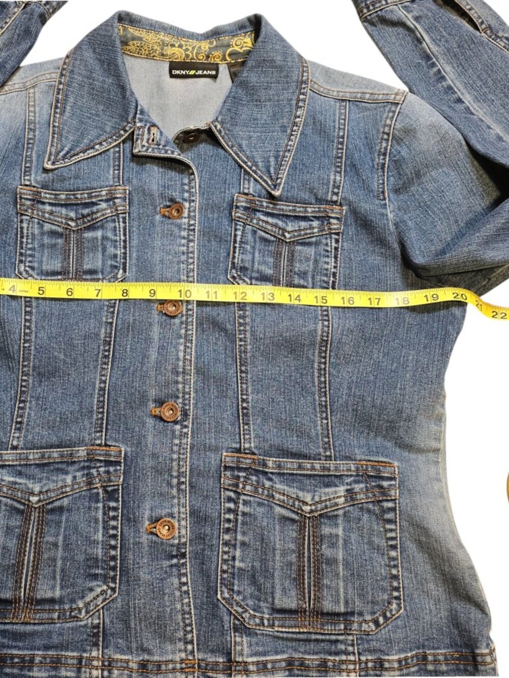 DKNY Jeans Vintage YSK Medium Wash Denim Jacket XL - Picture 8 of 12